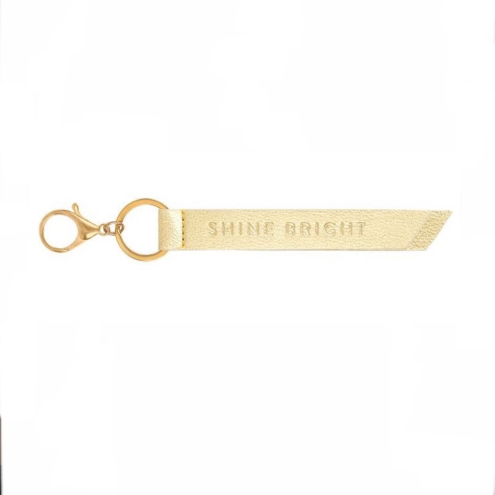 SHINE BRIGHT Gold Keychain